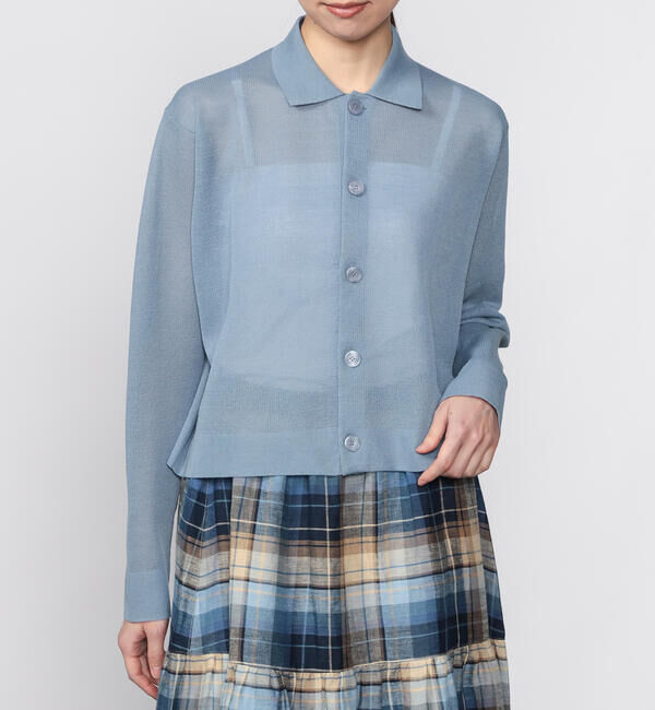 ORCIVAL「ORCIVAL | ジャガード 衿付きニットカーディガン WOMEN」|ニット・セーター|