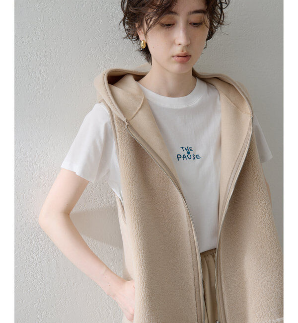 THE PAUSE「【THE PAUSE】THE PAUSE刺繍Tシャツ」|Tシャツ・カットソー|