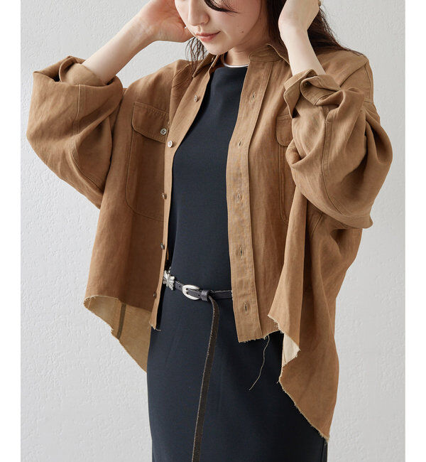  「ツイル顔料染めスクエアシャツ」|シャツ・ブラウス|