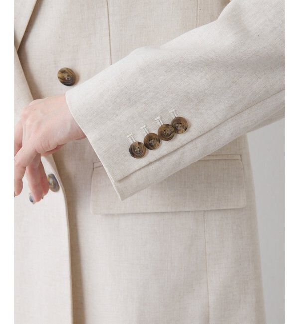 THE PAUSE「【THE PAUSE】コットンリネンダブルジャケット」|テーラードジャケット|
