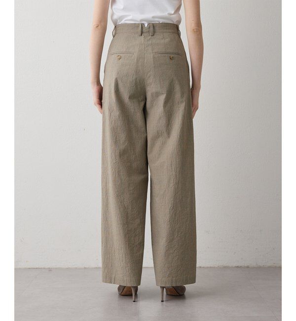 Drawing Numbers「【Drawing Numbers】オーガニックコットンチェックワイドパンツ」|チノ|