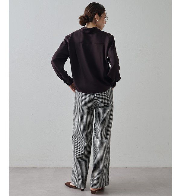 Drawing Numbers「【Drawing Numbers】オーガニックコットンチェックワイドパンツ」|チノ|