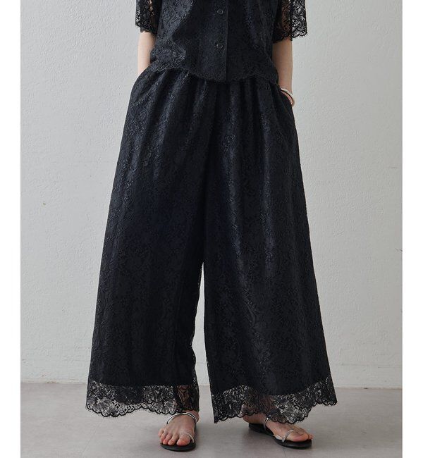 Drawing Numbers「【Drawing Numbers】リネンリバーレースワイドキュロットパンツ」|チノ|