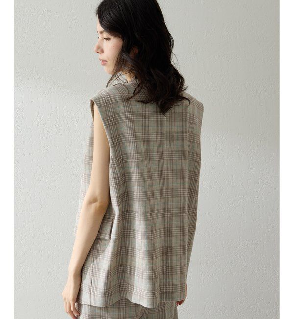  「コットンチェックジレ」|ベスト・ジレ|