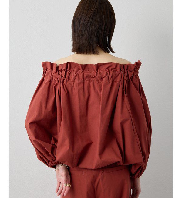  「コットンタイプライターギャザーブラウス」|シャツ・ブラウス|