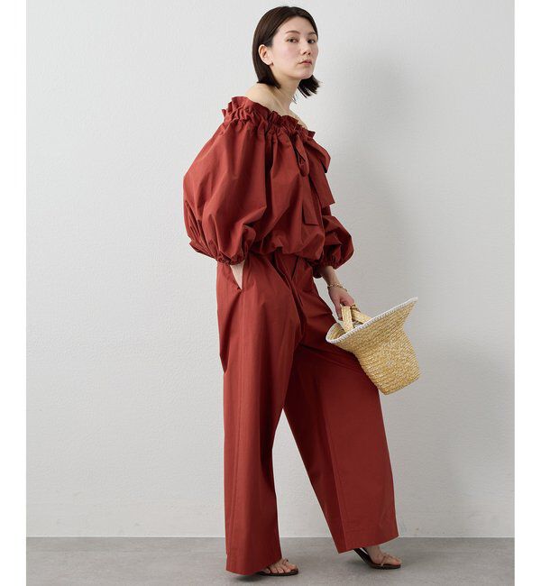  「コットンタイプライターギャザーブラウス」|シャツ・ブラウス|