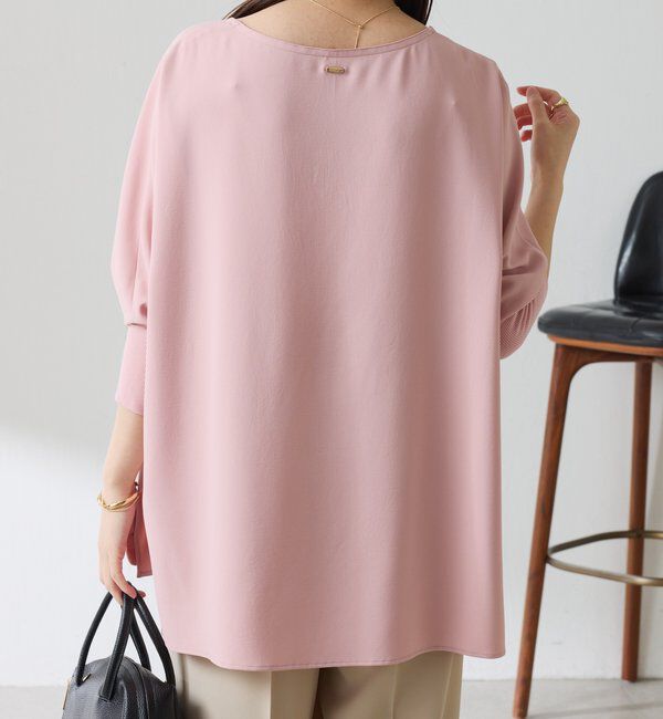  「《高機能/オールシーズン着られる》ジャージ袖リブブラウス」|シャツ・ブラウス|