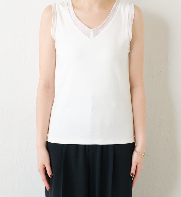  「Vネックタンクトップ」|Tシャツ・カットソー|