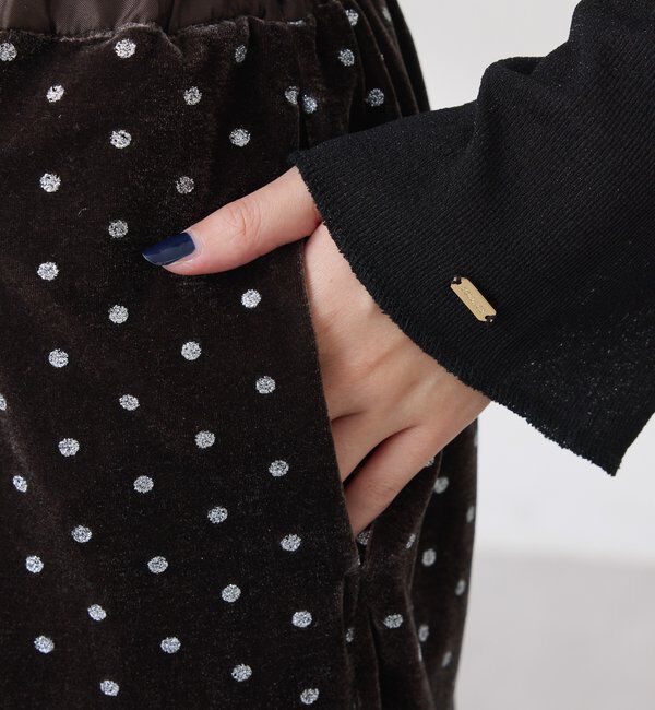  「	グリッタードットベロアキャミセットアップ」|ワンピース|