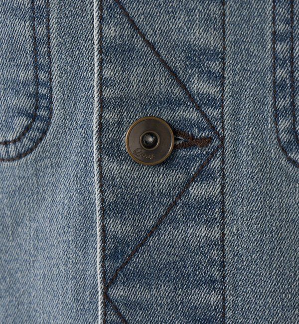  「Q.anos ストレッチリブデニムジャケット」|デニムジャケット|