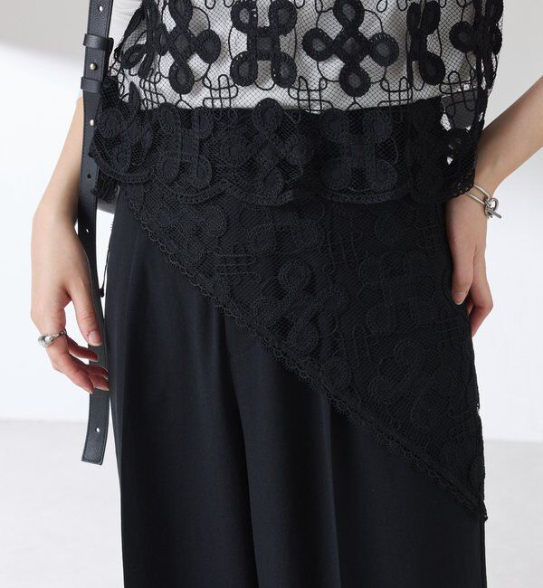  「【＋１アイテム】モチーフレース2WAYベスト」|シャツ・ブラウス|