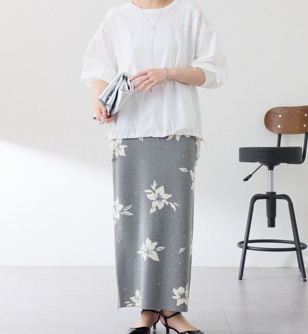  「ドッキング裾ドロストカットソー」|Tシャツ・カットソー|