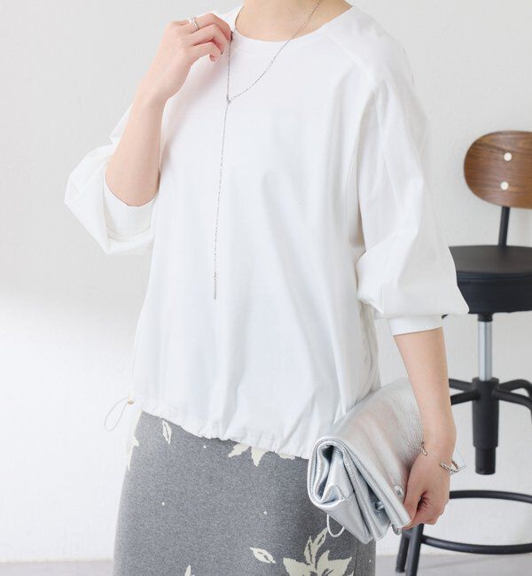  「ドッキング裾ドロストカットソー」|Tシャツ・カットソー|