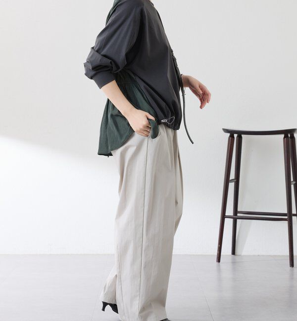  「ドッキング裾ドロストカットソー」|Tシャツ・カットソー|