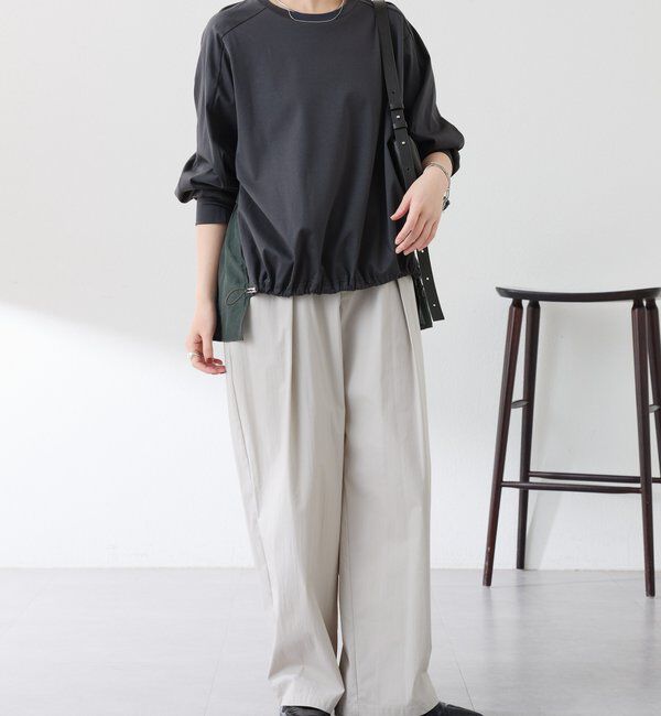  「ドッキング裾ドロストカットソー」|Tシャツ・カットソー|