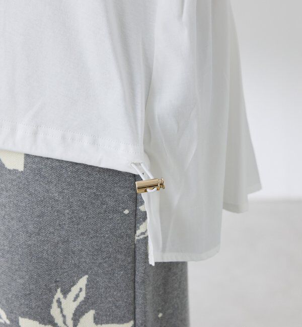  「ドッキング裾ドロストカットソー」|Tシャツ・カットソー|