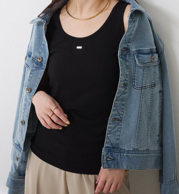  「リブタンクトップ」|Tシャツ・カットソー|ブラック