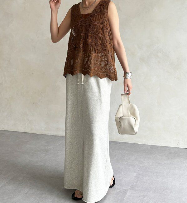  「刺繍前後2WAYレースタンク」|シャツ・ブラウス|