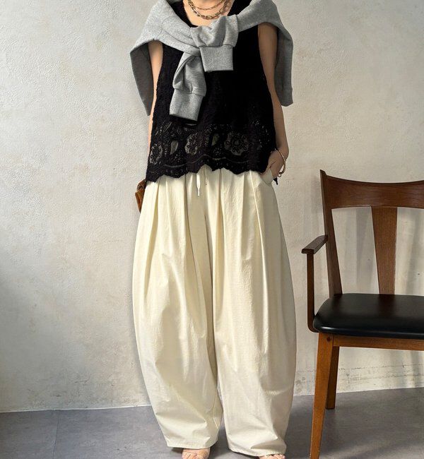  「刺繍前後2WAYレースタンク」|シャツ・ブラウス|