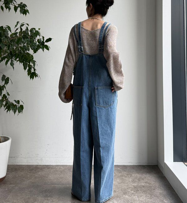  「深Vデニムサロペット」|ワンピース|