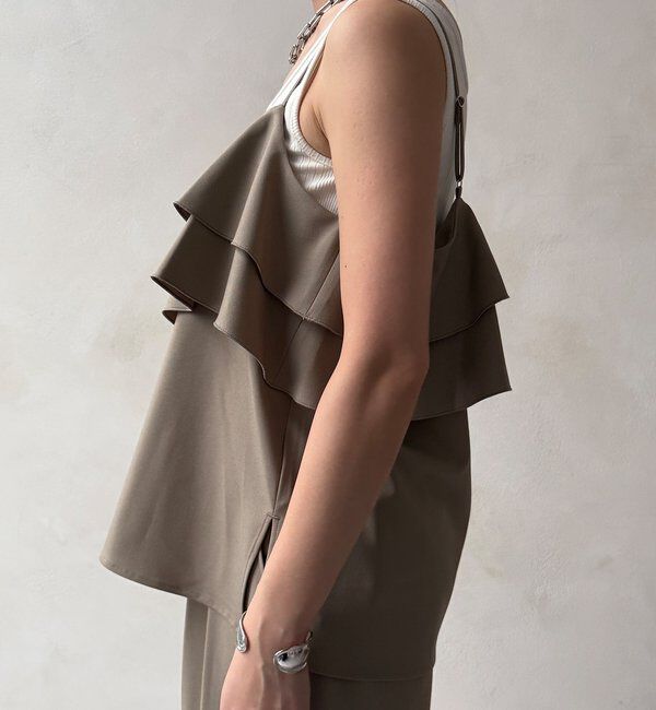  「【セットアップ可能】ドライタッチフリルキャミ」|シャツ・ブラウス|