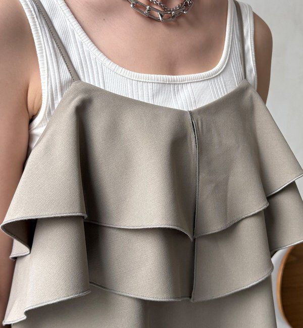  「【セットアップ可能】ドライタッチフリルキャミ」|シャツ・ブラウス|