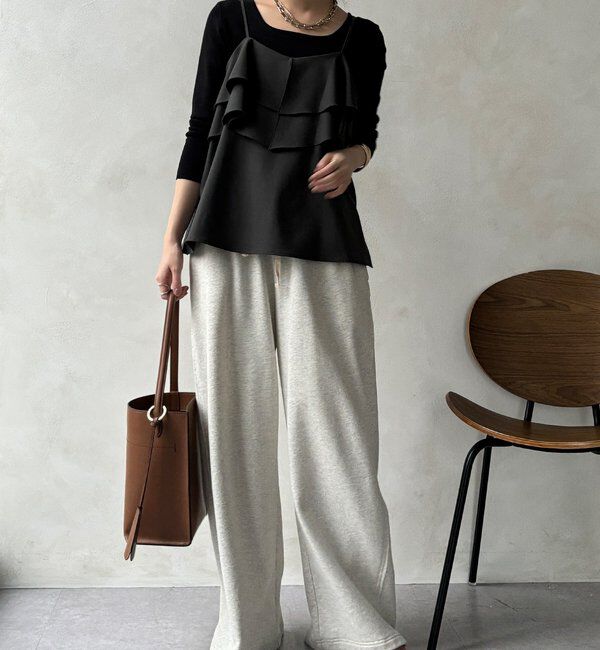  「【セットアップ可能】ドライタッチフリルキャミ」|シャツ・ブラウス|