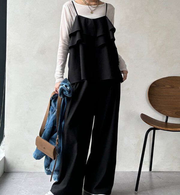  「【セットアップ可能】ドライタッチフリルキャミ」|シャツ・ブラウス|