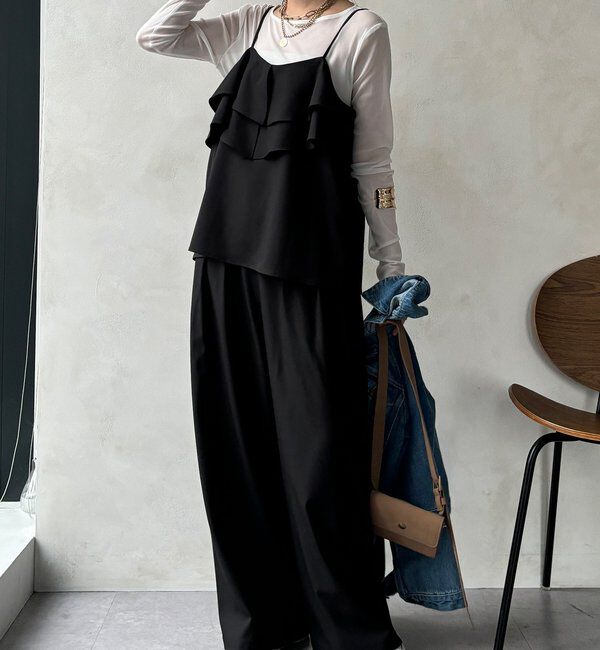  「【セットアップ可能】ドライタッチフリルキャミ」|シャツ・ブラウス|