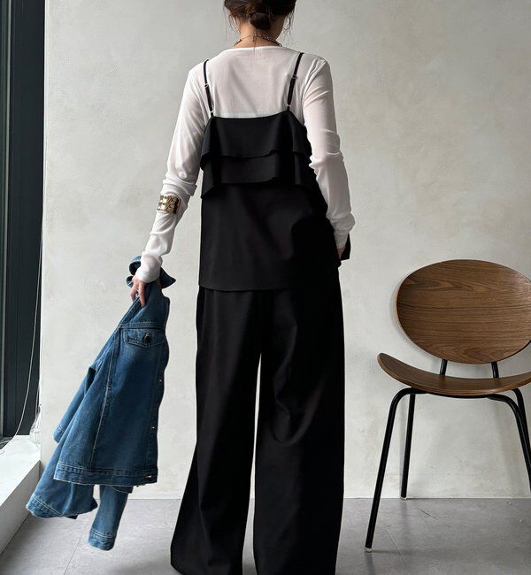  「【セットアップ可能】ドライタッチフリルキャミ」|シャツ・ブラウス|