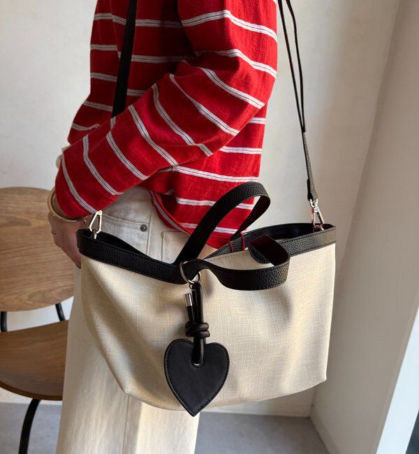  「ハートチャーム付トートバッグ」|トートバッグ|