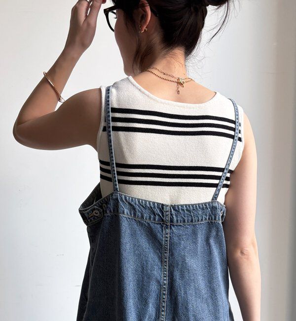  「【WEB限定】ボーダーニットタンク」|ニット・セーター|