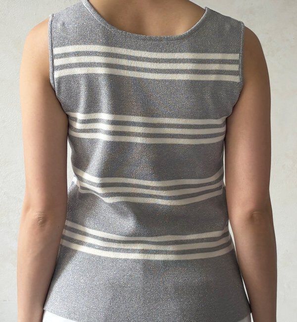  「【WEB限定】ボーダーニットタンク」|ニット・セーター|