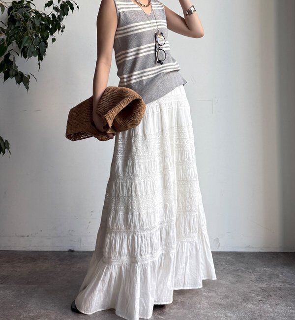  「【WEB限定】ボーダーニットタンク」|ニット・セーター|