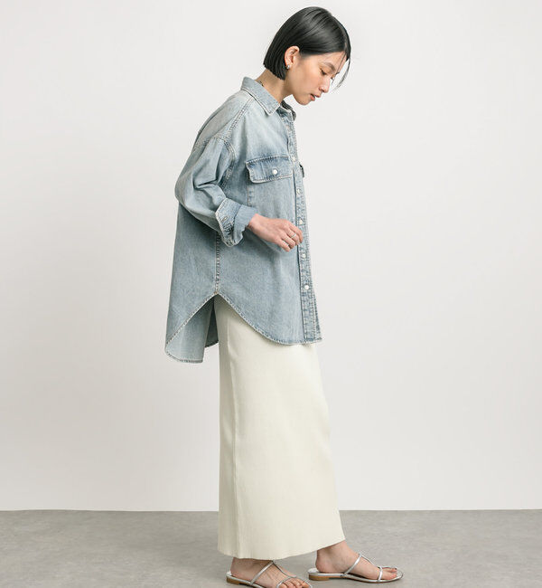  「【マイナス3kg/レビュー高評価☆】リブタイトスカート」|スカート|