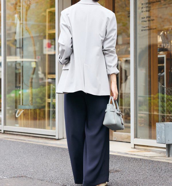  「【オケージョンや通勤に】ダブルサテンタックパンツ」|チノ|