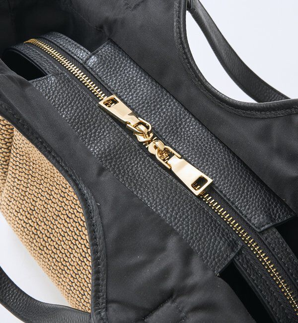  「予約【ショルダーストラップ付き】レザーパイピングミニトート」|クラッチバッグ|