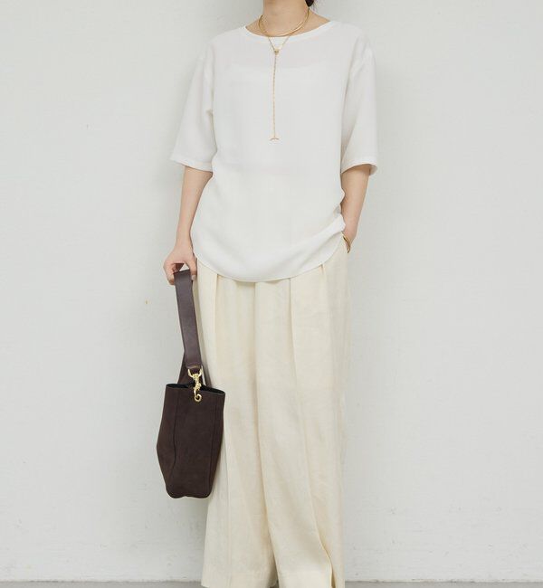  「バックスリットハーフスリーブブラウス」|シャツ・ブラウス|