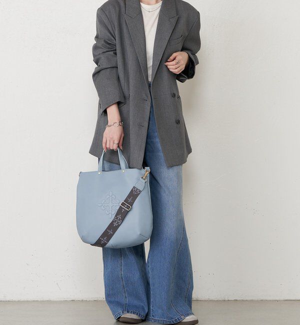  「スリム2WAYトートバッグ <エンボスモノグラム>」|トートバッグ|