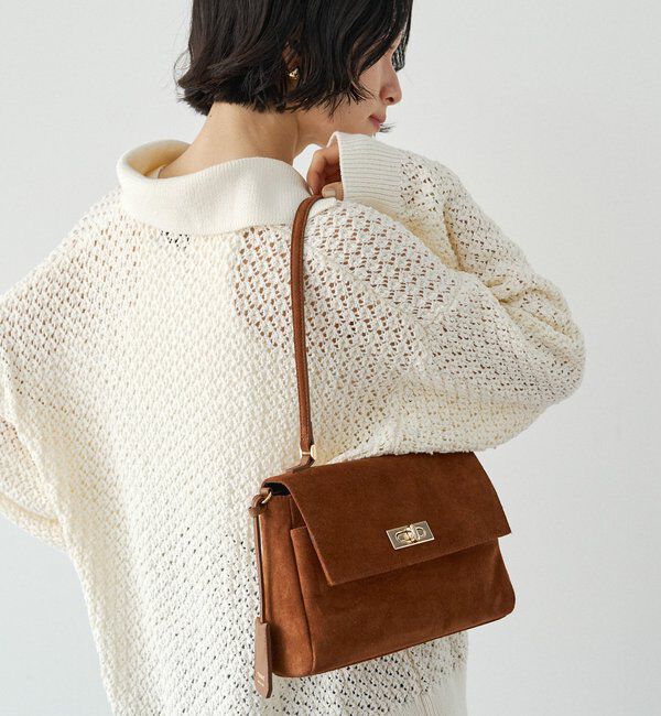  「《WEB限定》スエードフラップミニトートバッグ」|トートバッグ|
