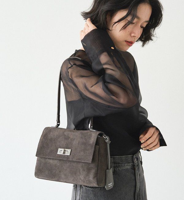  「《WEB限定》スエードフラップミニトートバッグ」|トートバッグ|