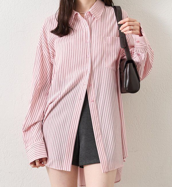  「ボタンレイヤードBIGシャツ」|シャツ・ブラウス|