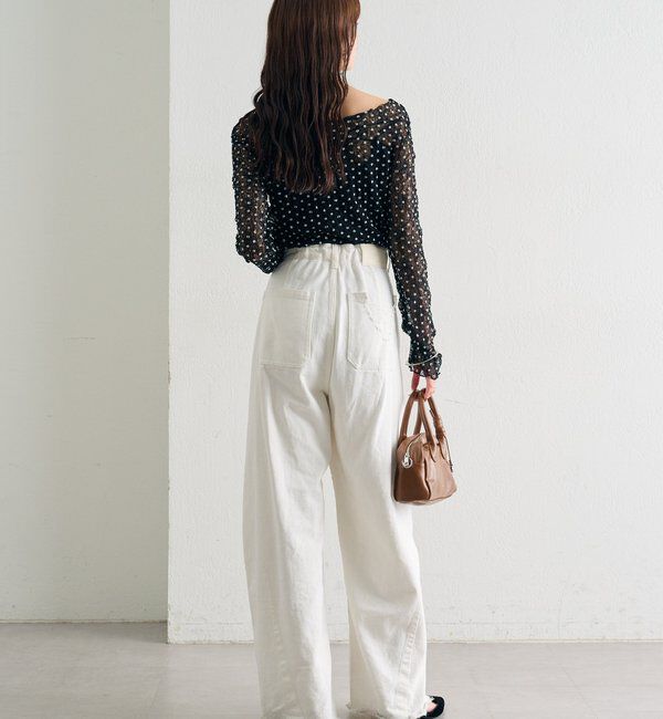  「クラッシュカーブパンツ」|デニム|