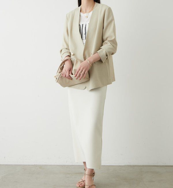  「【Lサイズも登場！】ポンチZIPタイトスカート」|スカート|