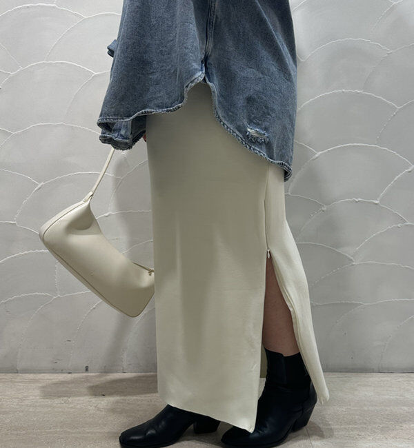  「【Lサイズも登場！】ポンチZIPタイトスカート」|スカート|