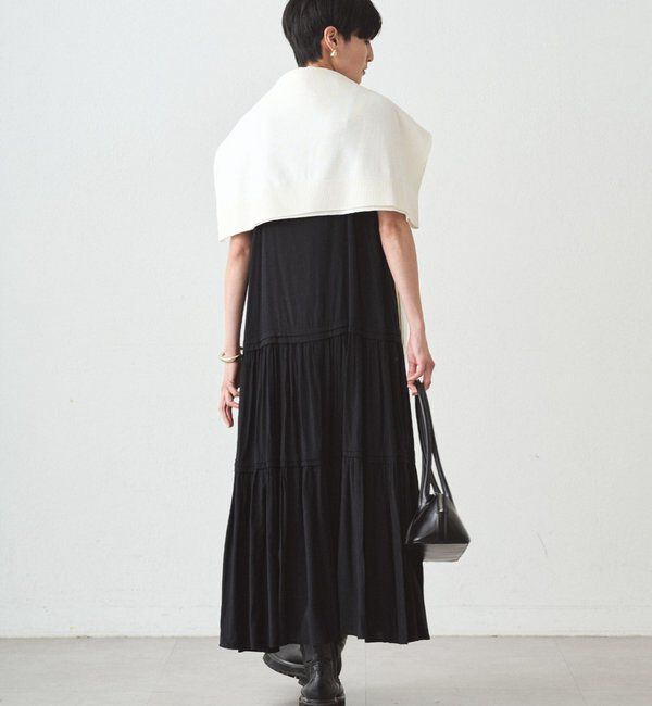  「サテンティアードキャミワンピース」|ワンピース|