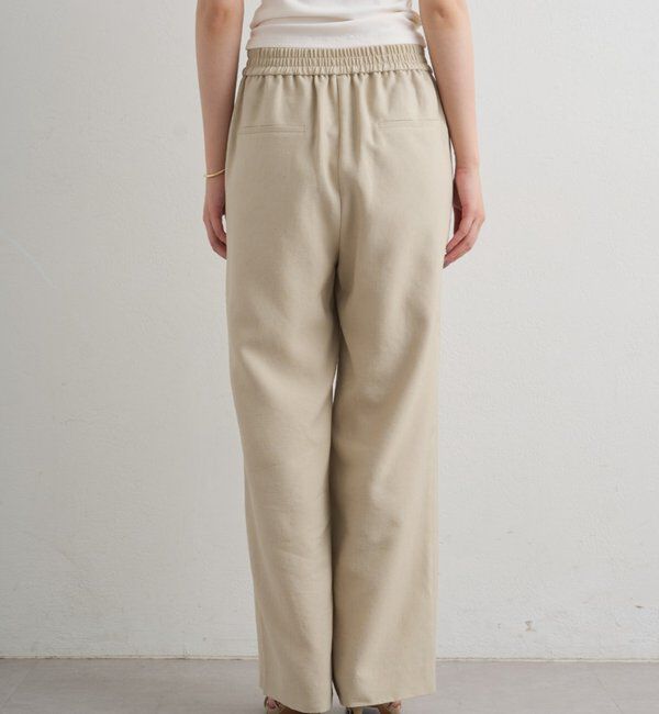  「麻調合繊タックパンツ」|チノ|
