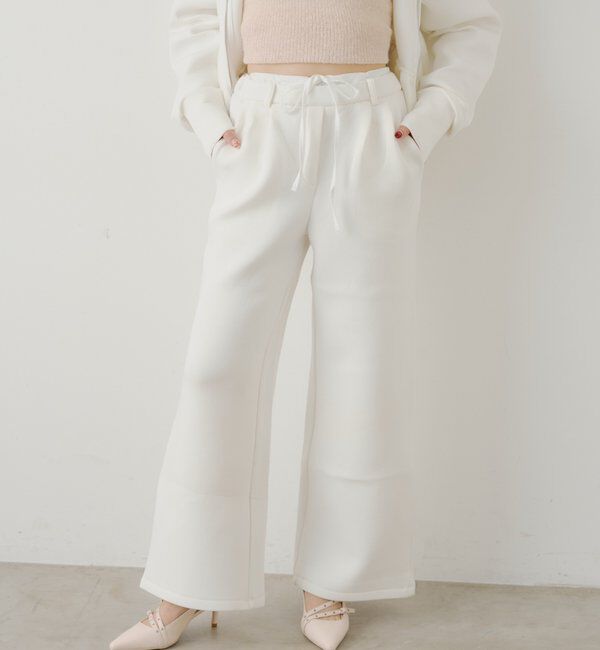  「【SALON by Chico/セットアップ対応】ダブルタックスウェットストレー」|チノ|