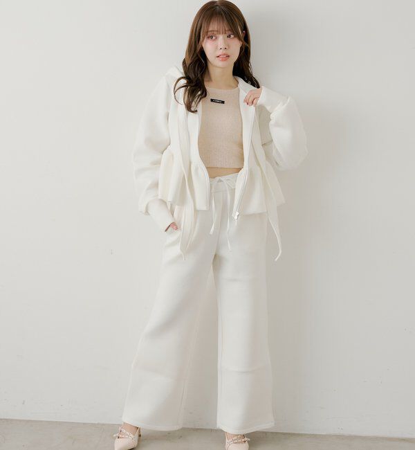  「【SALON by Chico/セットアップ対応】ダブルタックスウェットストレー」|チノ|