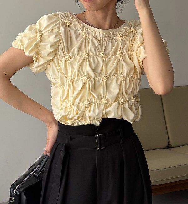  「【新色イエロー・チャコールグレー】シャーリングホイップＴ」|Tシャツ・カットソー|